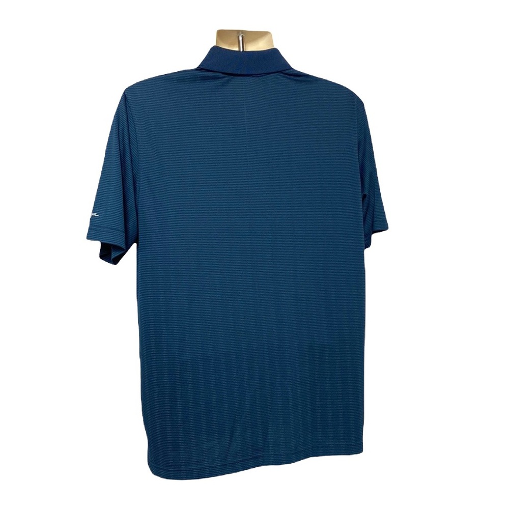 Blue Striped Casual Athletic Polo M - Picture 4 of 8